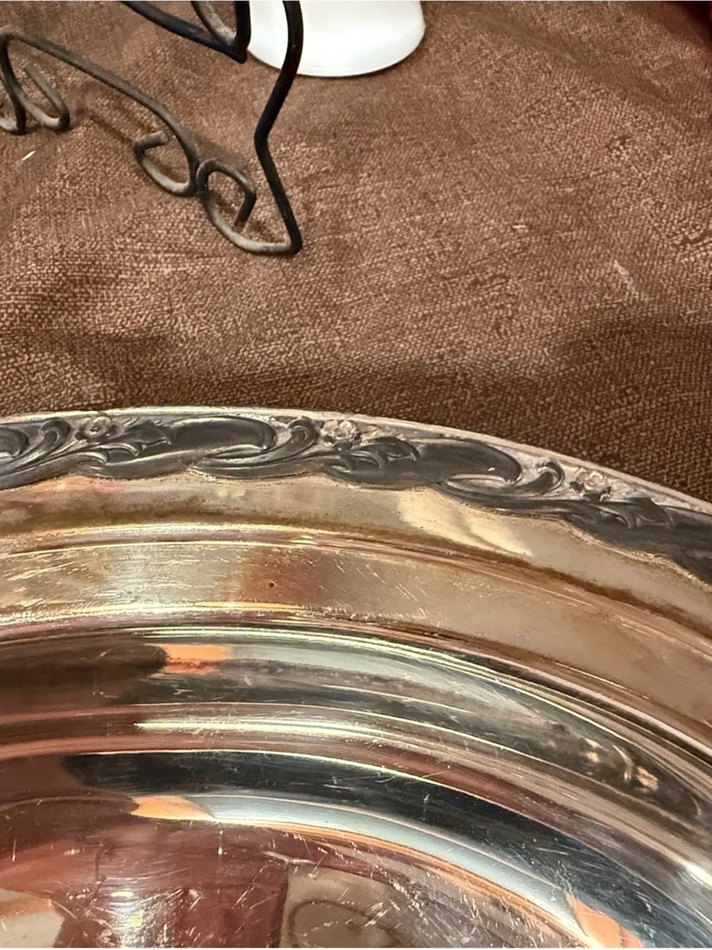 Vintage Sheridan Celeste 4000 Silverplate Oval Serving Bowl Art Nouveau